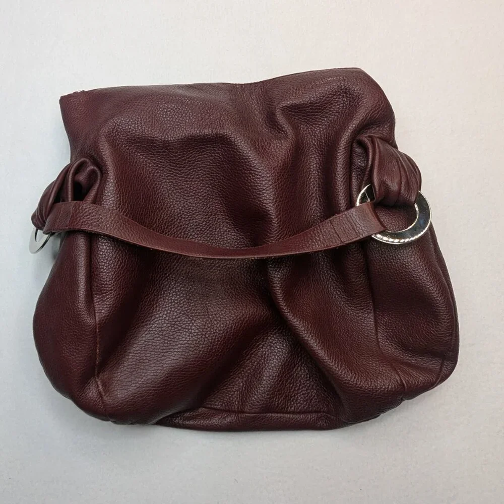 Furla Leather Hand bag Brown Color